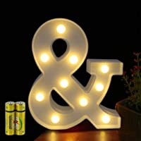 HONPHIER - Letras luminosas con letra luminosa y letra de luces LED- funciona a pilas para recepciones- fiestas- bodas…